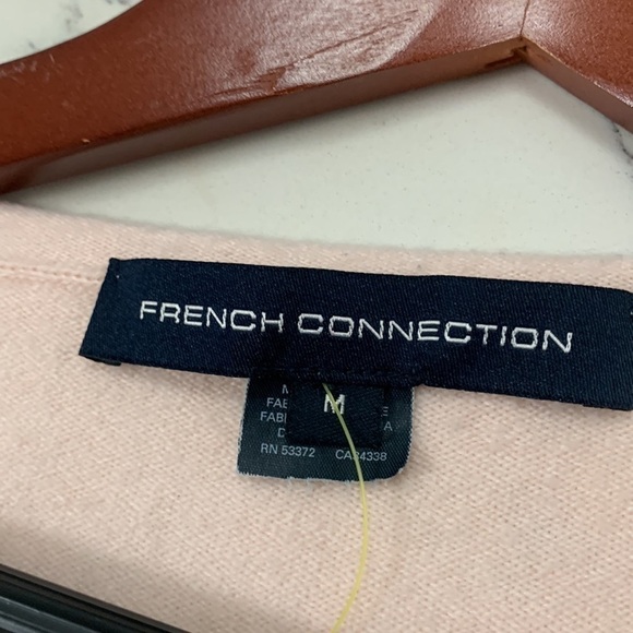 FRENCH CONNECTION size M pink off-the-could shoulder sweater blouse, a loose - Picture 9 of 10